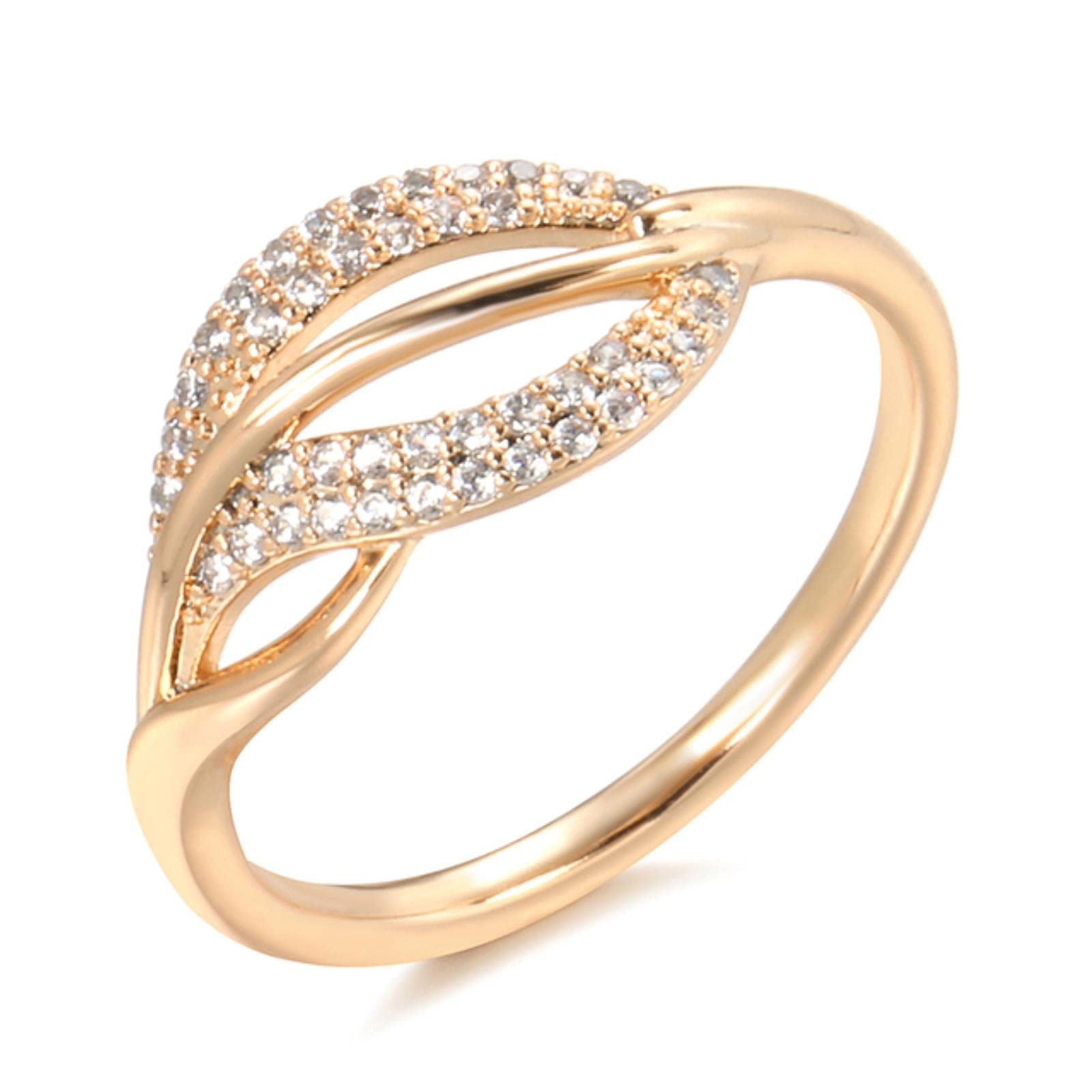 Acquista Anelli in zircone pieno color oro dal design vintage per bigiotteria da donna alla moda in Italia a partire da 2.53