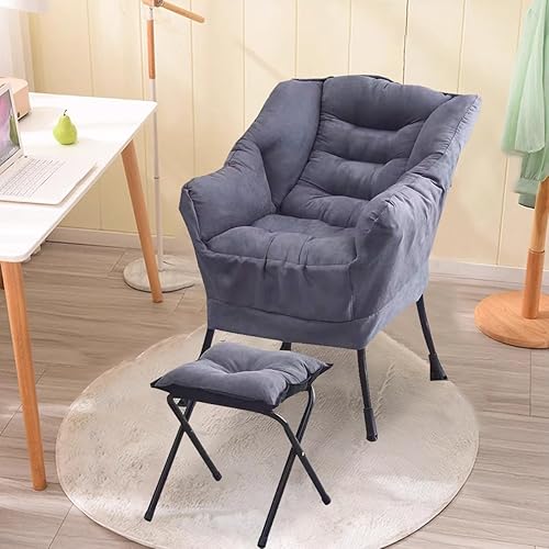 Miniatura 3 de Axonl - Silla perezosa con otomana, sillas modernas para sala de estar, cómoda silla de lectura con reposapiés, sillón con bolsillo lateral para