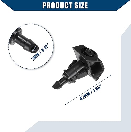 Miniatura 5 de Hihaha No.28931-ZW80A - Boquilla para limpiaparabrisas para Nissan Versa 2009-2012, boquilla rociadora de limpiaparabrisas, duradera, ABS, 2 piezas,