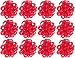 The Gift Wrap Company Decorative Confetti Gift Bows, Large, Red, pack of 12
