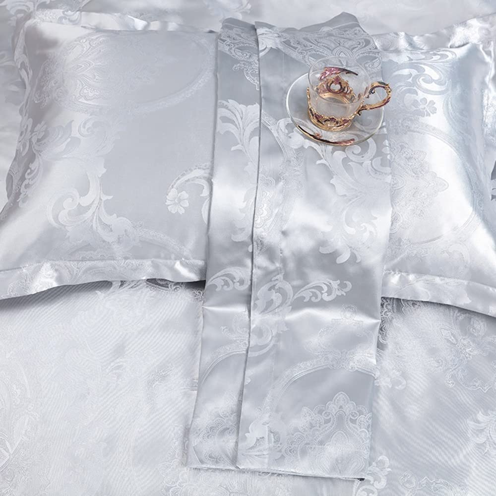 Parure de lit en satin de coton fleurs 155 x 220 cm + oreiller 80 x 80 cm Rose foncé à partir de 49,99 € (juin 2026
