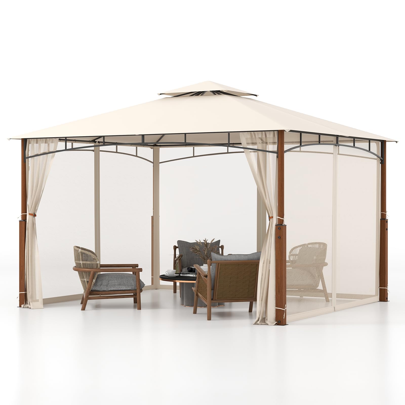 COSTWAY Carpas para Exteriores 3,6 x 3m con Red