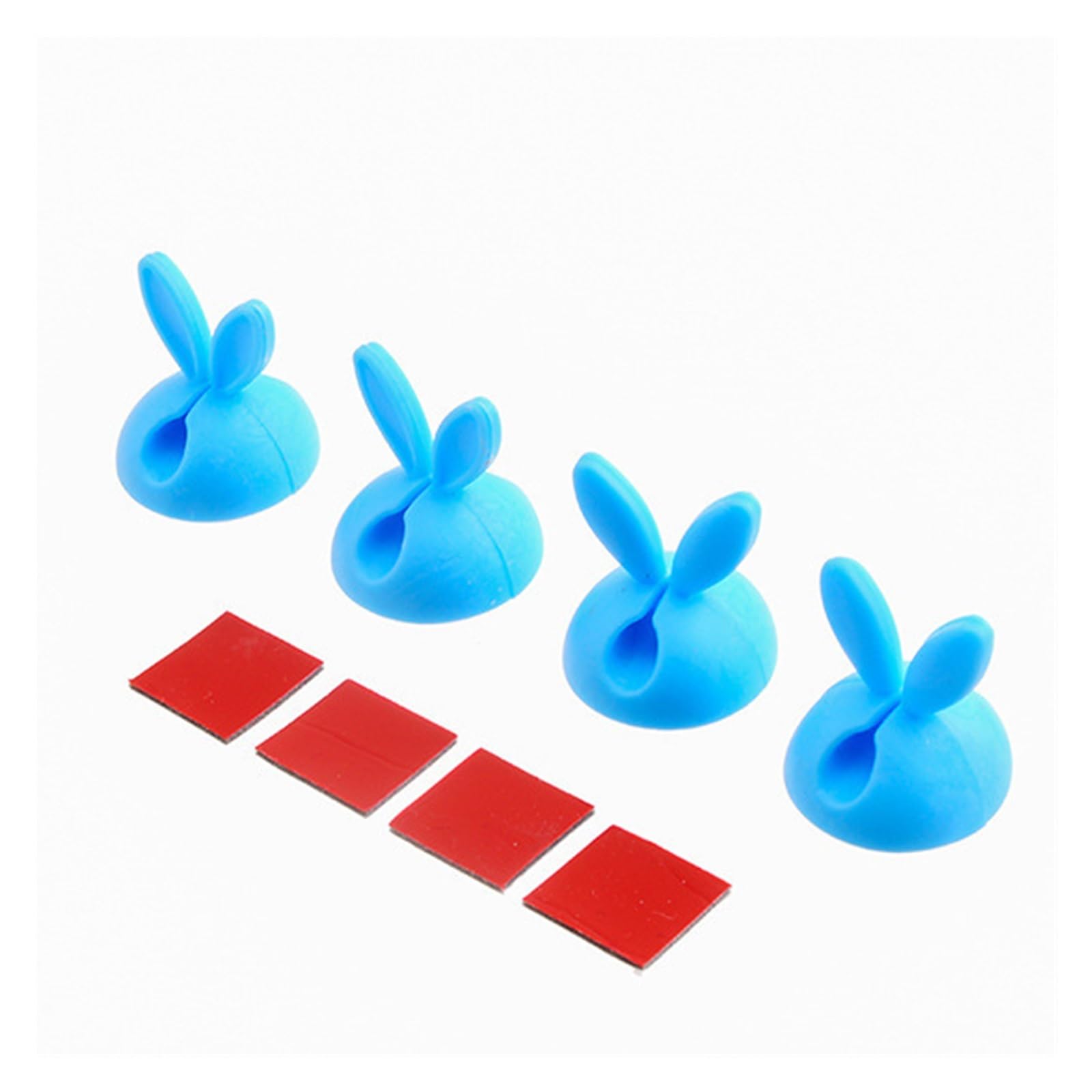 Phone Cord Holder for nightstand 50Pcs Cute Bunny Cable Holders Cable Clips Self Adhesive Cable Manager Desk Phone Charger Cable Earphones Wire Winder Holder(Blue)