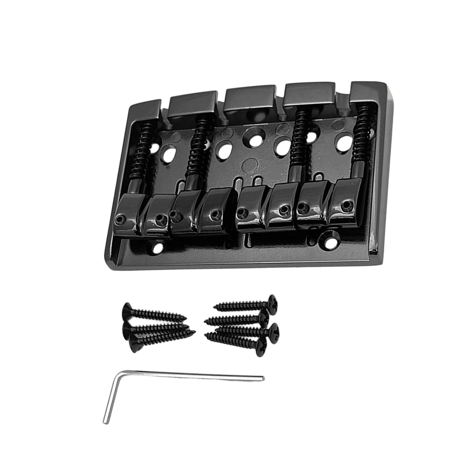 BWANGIAO 4 Strings Hardtail Bridge Bass Bridges Saddles 4 Saddle Hardtail Alloy Tailpiece Electric Bass Bridge Replacements Parts