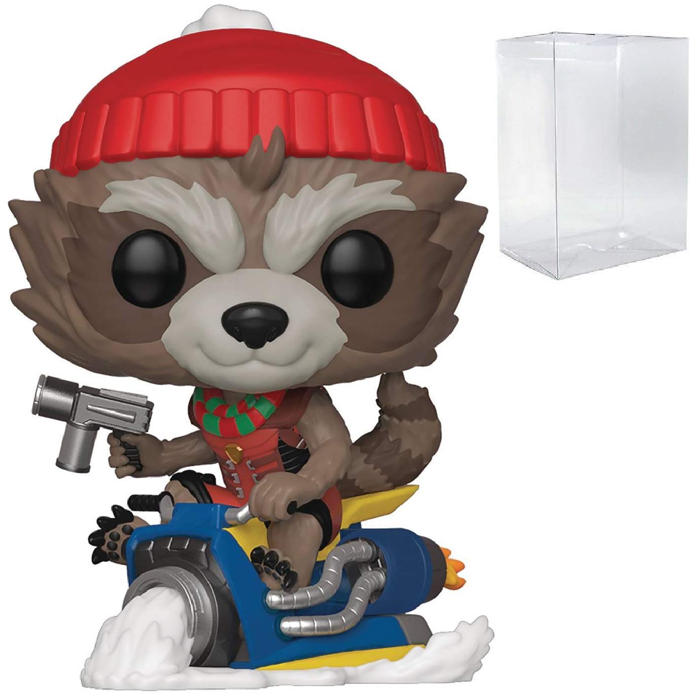 Amazon.com: POP Marvel: Holiday - Rocket Raccoon On Sled Funko