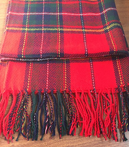 Wander Agio Womens Scarves Warm Shawl Wraps Wool Spinning Large Scarf Plaid Scarf Red Blue #TOP4