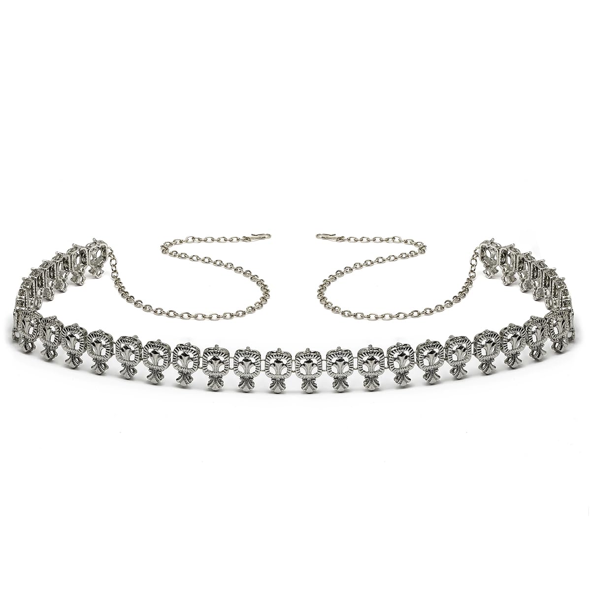 Oxidised Silver Kundan Kamarbandh for Women