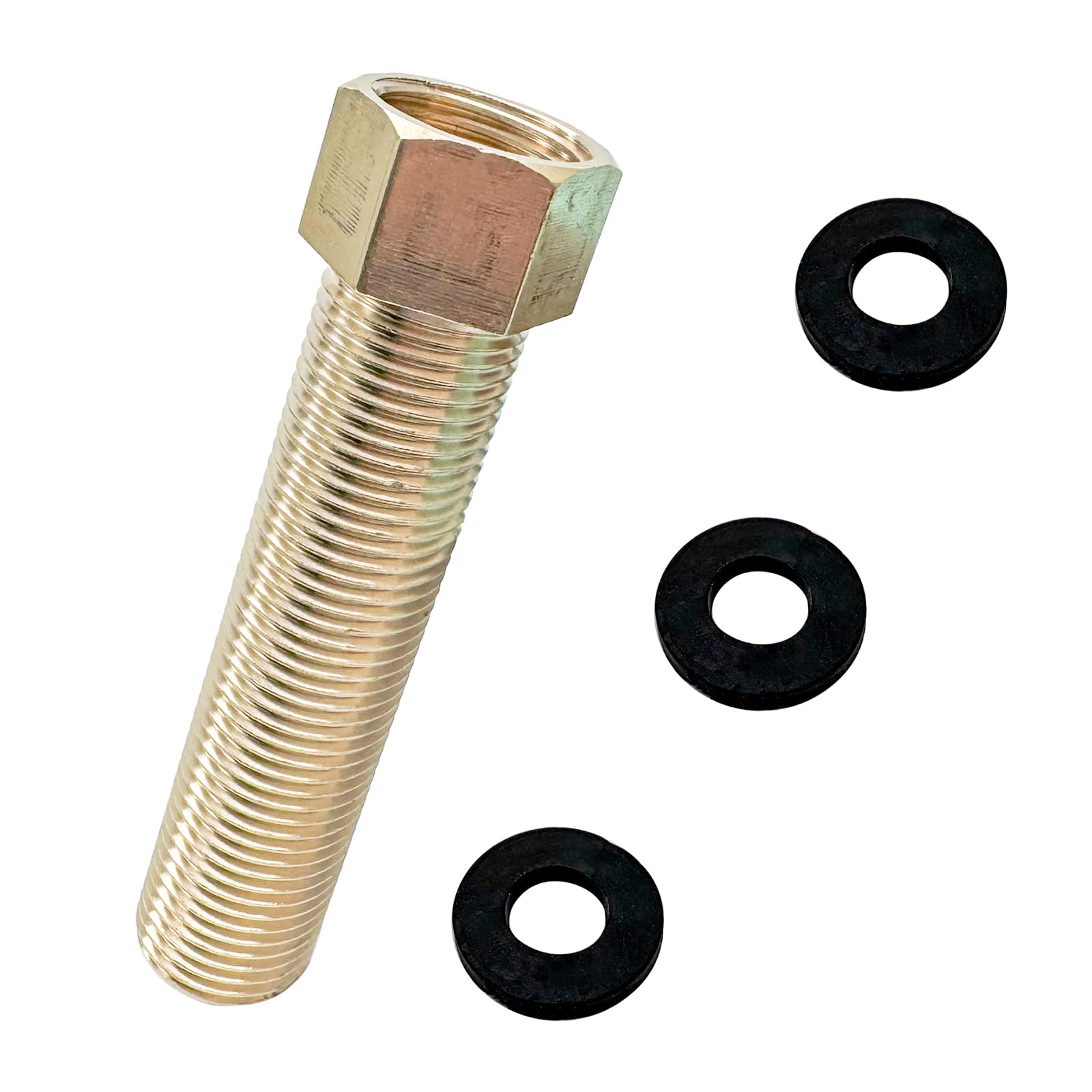 1/2" IPS Faucet Extension Adapter Kits, Brass Extension Nut Fittings, Single Hole Faucet Extension Mounting Pipe