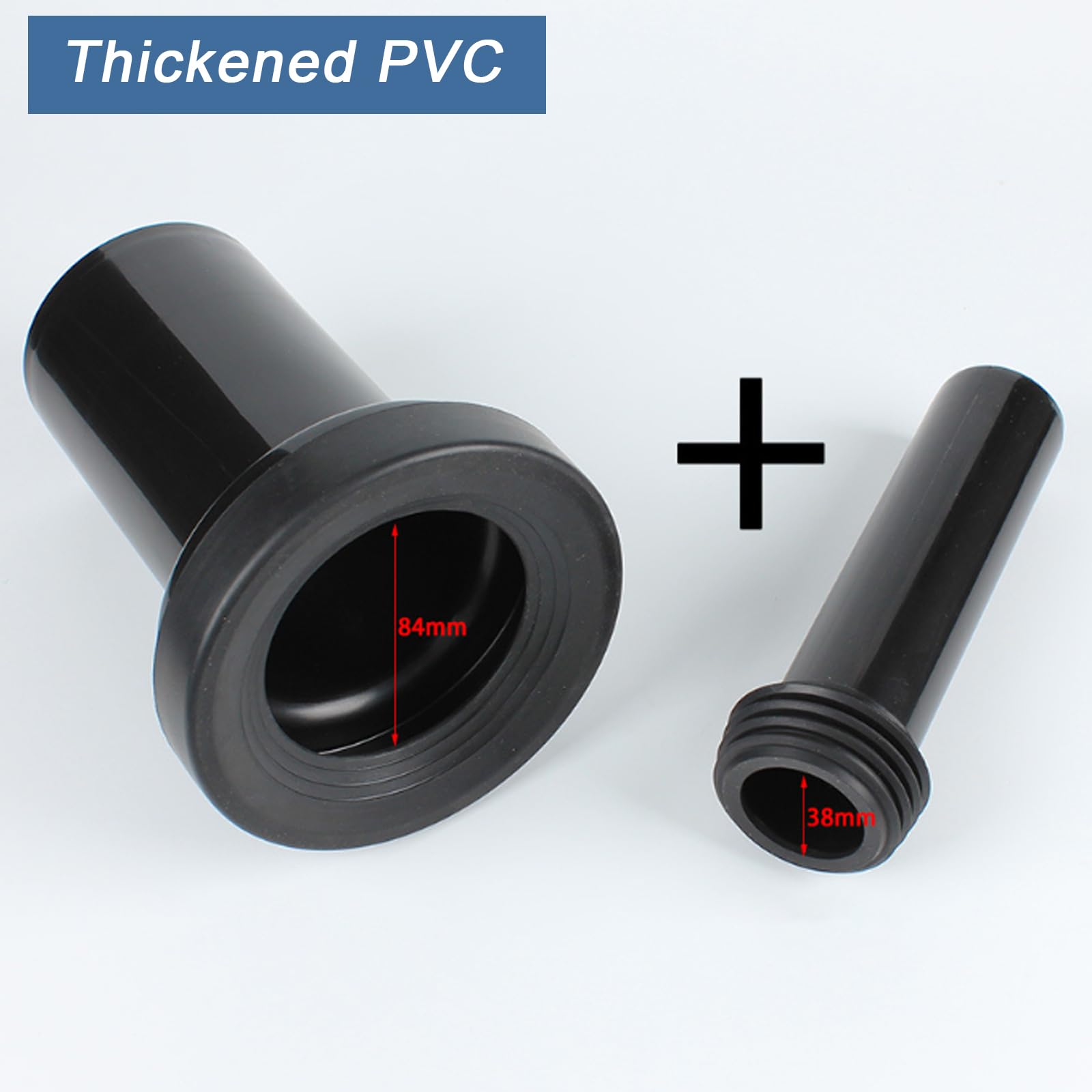 Juego de conexión para inodoro de pared, diámetro de tubo de polietileno 90/110, longitud 180 mm, con doble junta especial, accesorios de montaje, compatible con Geberit 152.426.46.1