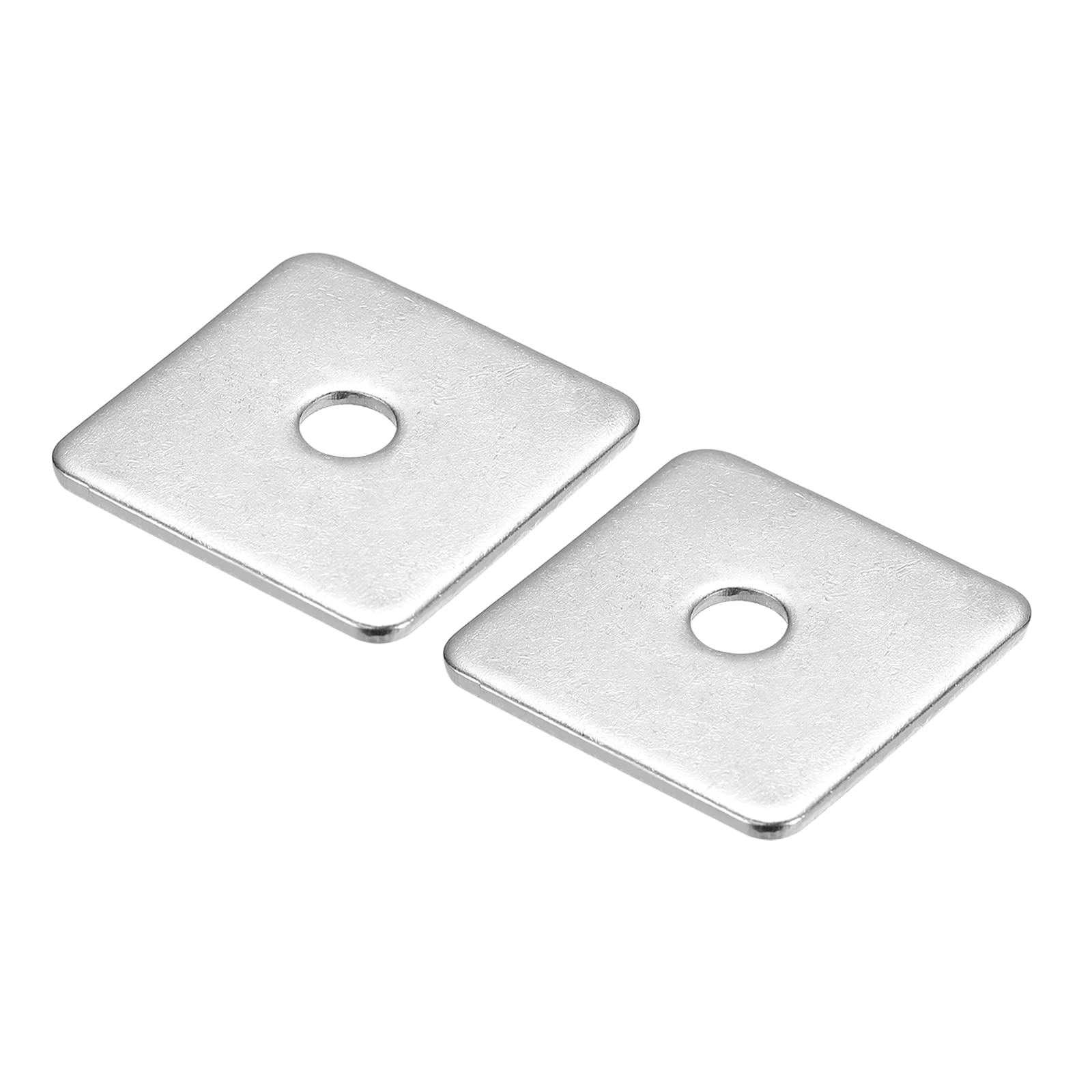 sourcing map Square Washer, 2pcs M8x40x40x3mm 304 Stainless Steel Square Plate Washers Flat Pad Spacer Gasket for Hardware Fastener