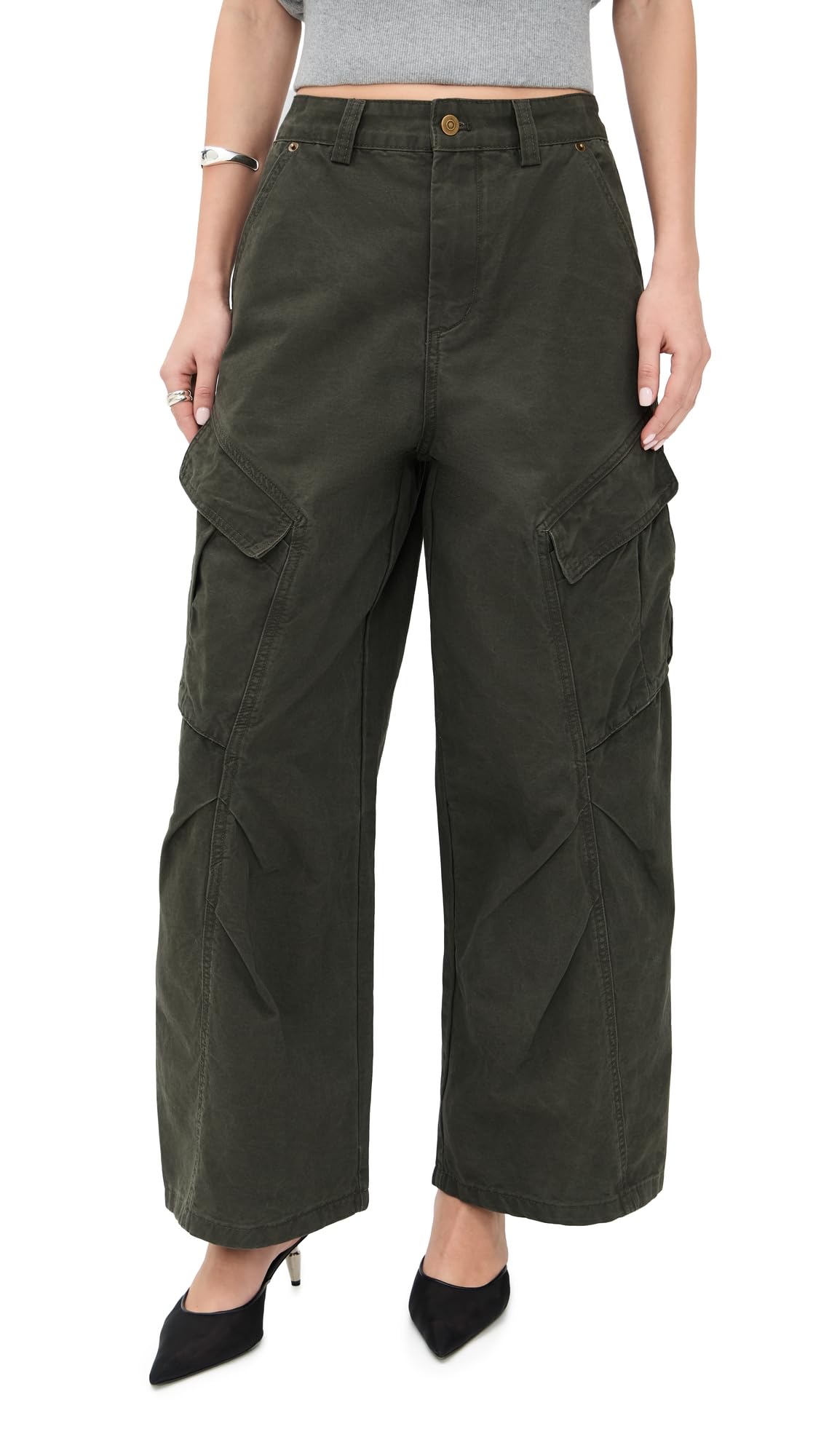 Pixie Market Womens Olive Cargo Pants