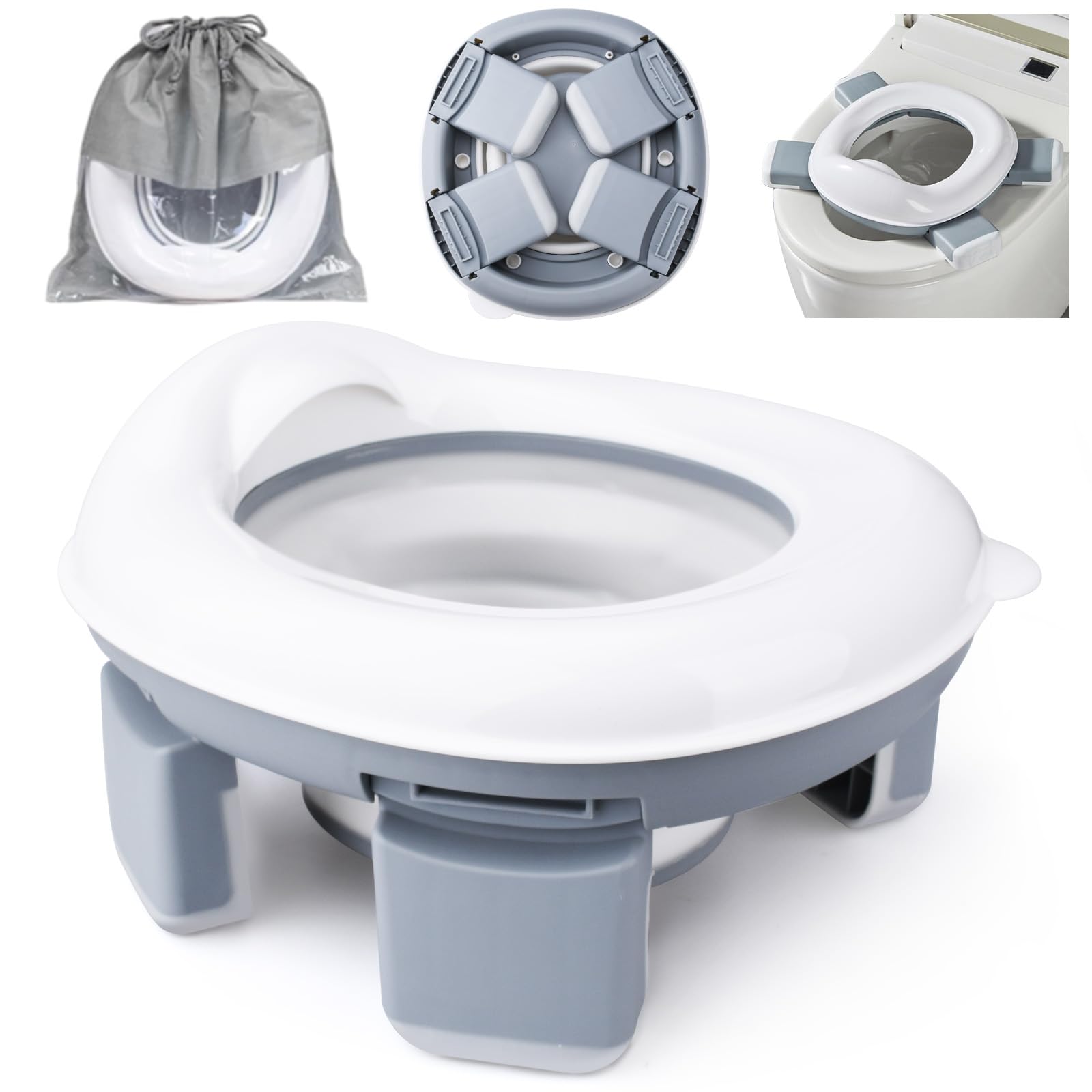 Tragbare Baby Toilette, Faltbare Kindertoilette, Toilettensitz für Reise