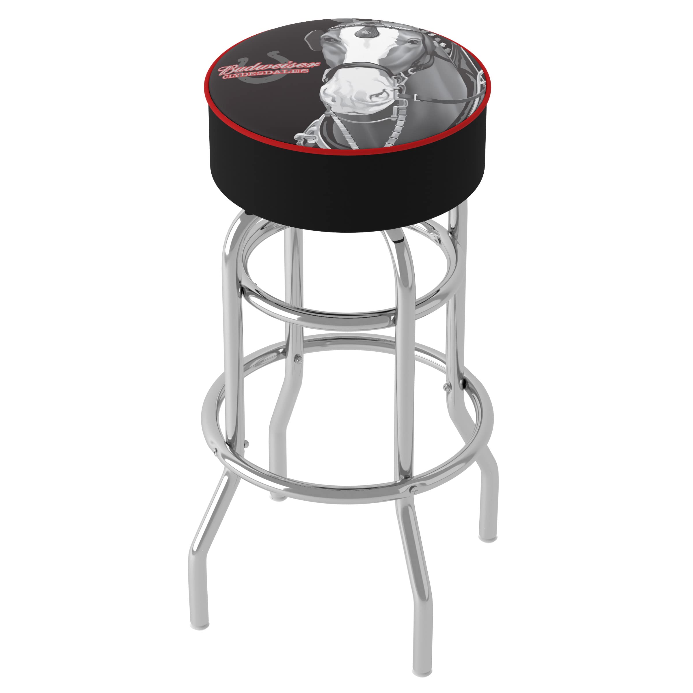 Budweiser Bar Stool 二脚　バドワイザー　バースツール Amazon.com: Bar Stool - Budweiser Clydesdale Black Stool with Foam