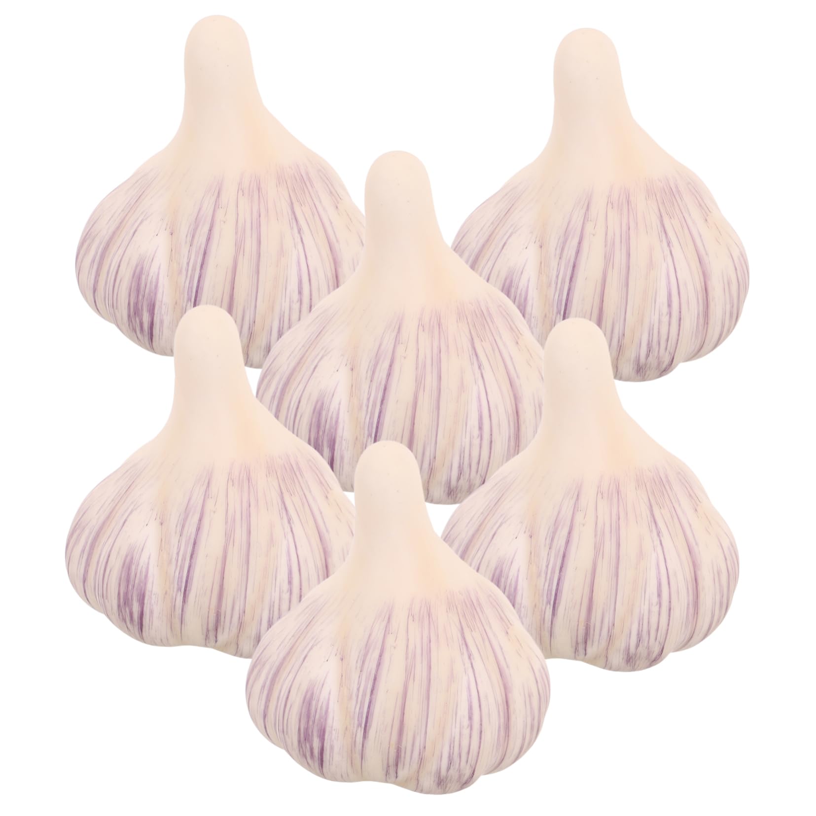 Sosoport 6pcs Foam Realistic Garlic Clusters Creative Vegetable Decoration for Photography Background Props Friendly Educational Tool for Events and Home Decor