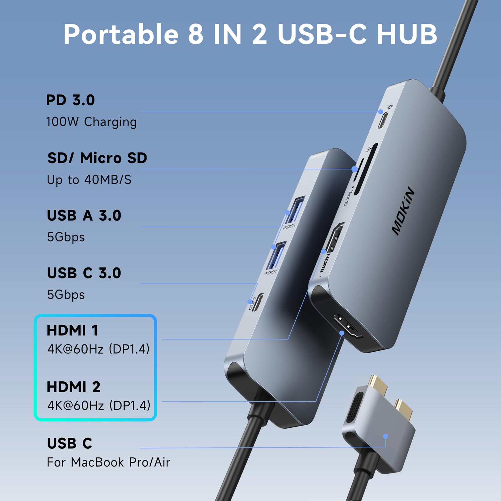 Amazon | MacBook Pro Air用ドッキングステーション、USB Cドッキング