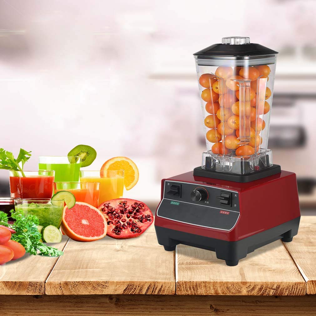 Blender Mixeur Multifonctions, Smoothie Blender Chauffant Blender Mixeur Puissant avec 2000W Mixeur Smoothie Et Milk-Shake avec 6 Lames en Acier Inoxydable Et 2L sans BPA Jarre,Rouge
