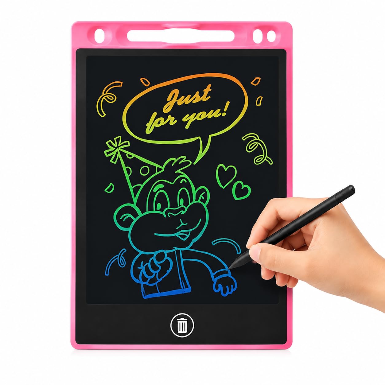 LCD Writing Tablet for Kids | 8.5 Inch Multicolor Digital Drawing Pad with Lock & Erase Button | Stylus Included | Reusable Paperless Writing Board for Kids, Students & Office Use | CR2025 Battery-picture-12