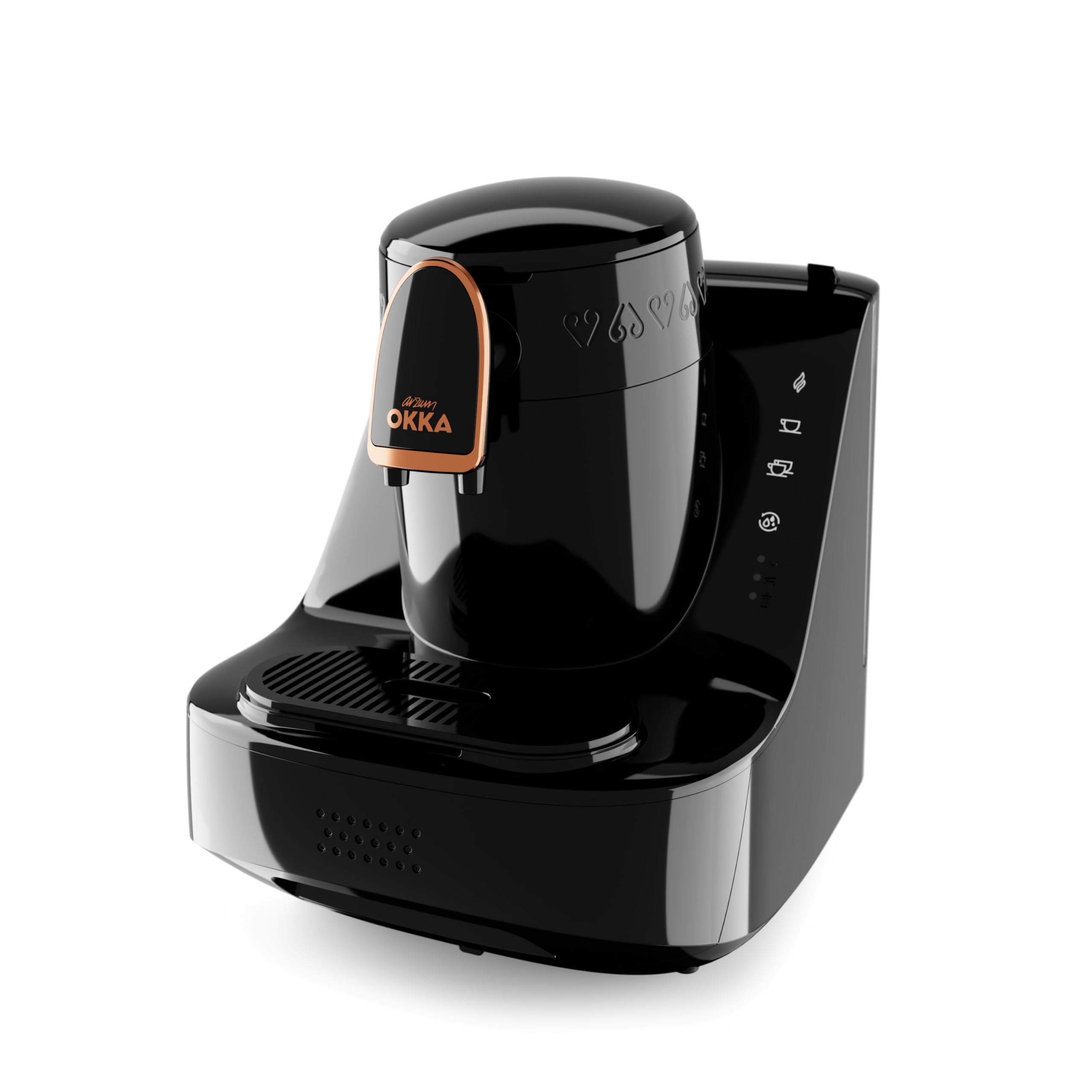 Arzum OKKA ELIT Türkische Kaffeemaschine (Schwarz-Kupfer)