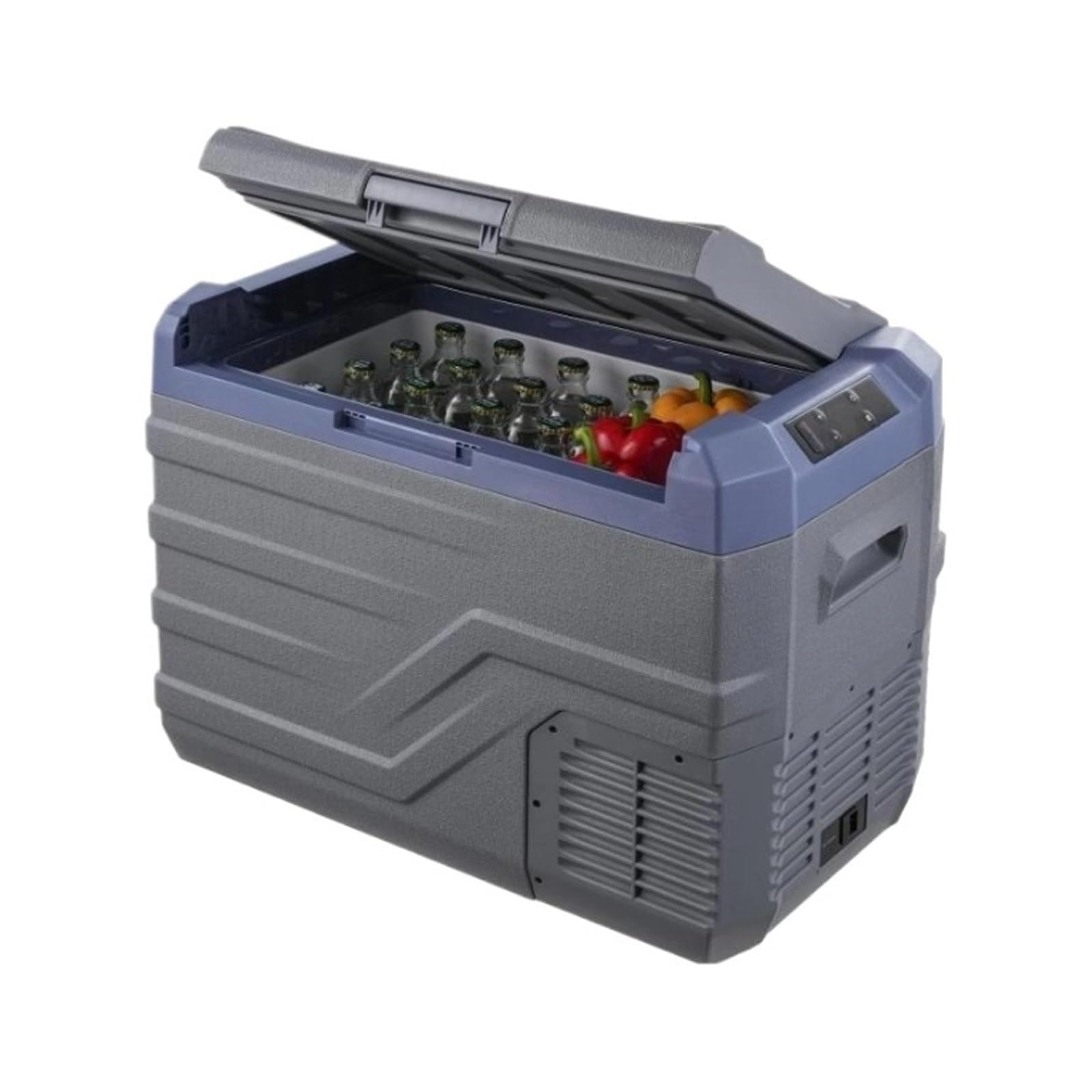 Refrigerador for Auto de 12 voltios, 40 L, Doble Zona, -20 °C - 20 °C, 12/24 V CC y 100-240 V CA, for Acampar al Aire Libre y Autocaravana.(55L)