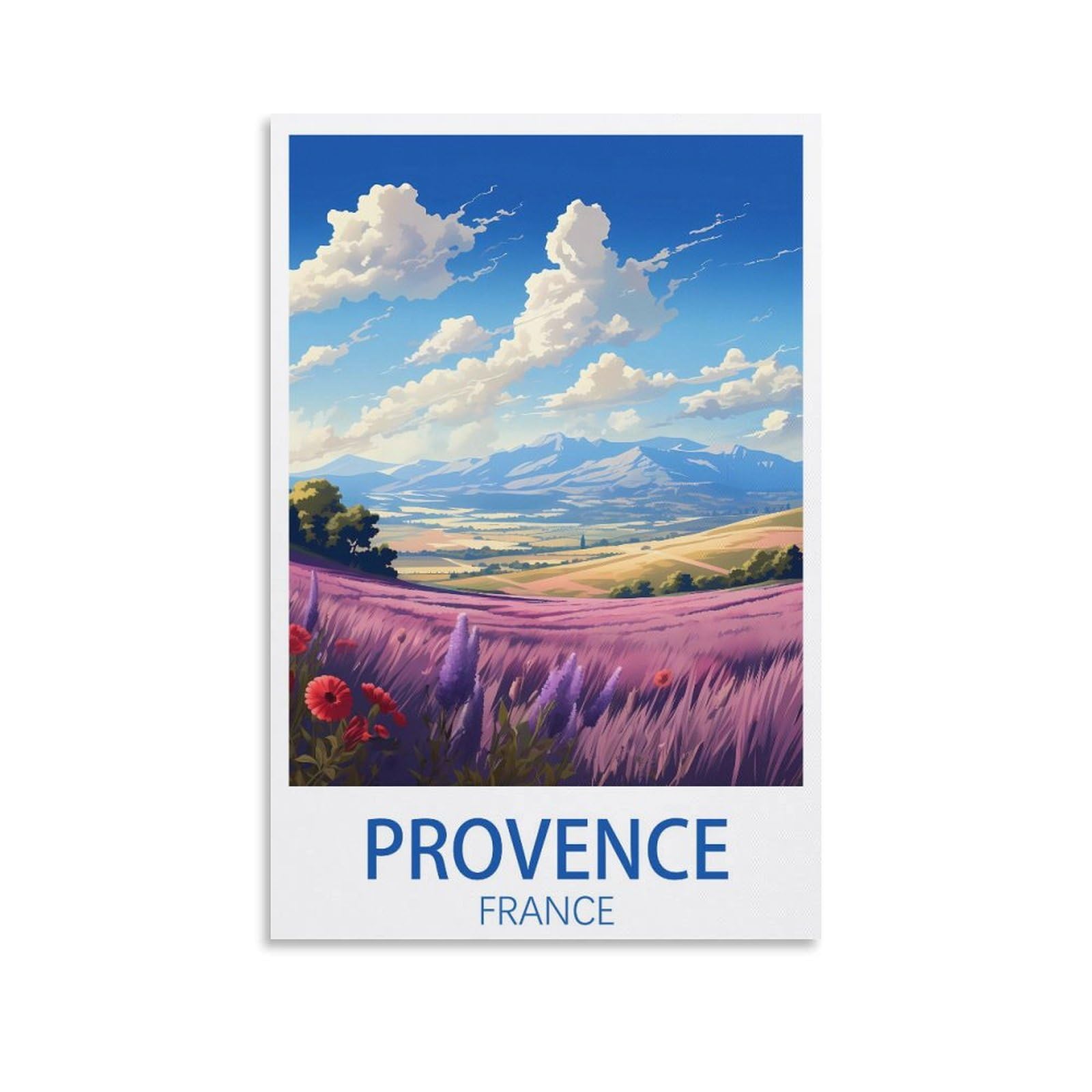 EZMLFA 5D Diamond Art Kits for Beginner,Provence France,Diamond Art Kits Gem Cross Stitch Easy Kits for Beginner Crystal Art Crafts Home Wall Decor 40x40cm
