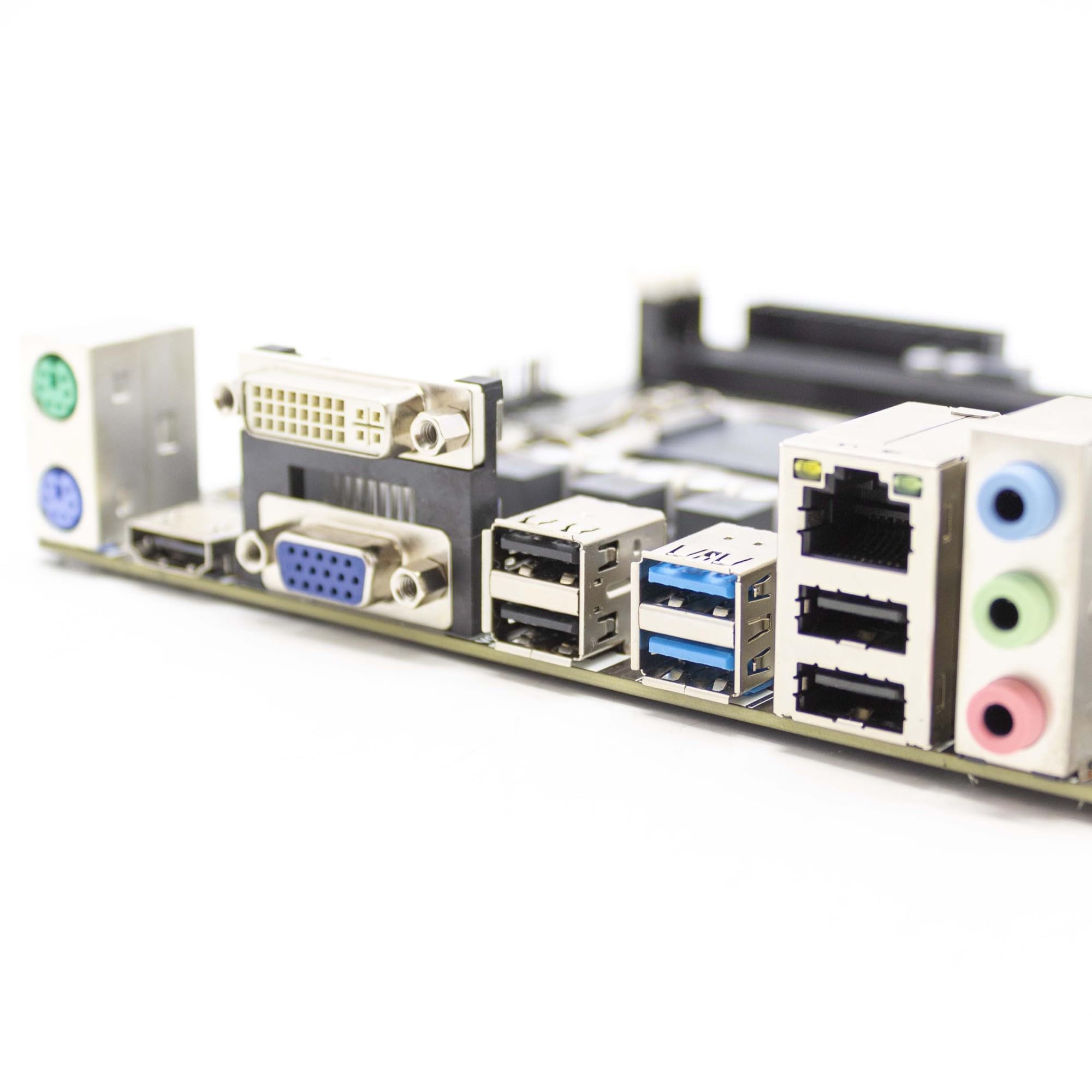 Simpletek - Scheda Madre Micro - ATX LGA 1150 B85 DDR3 M2 SATA PCIe NVMe Compatibili con Processori di 4° Gen | Slot HDMI DVI-I
