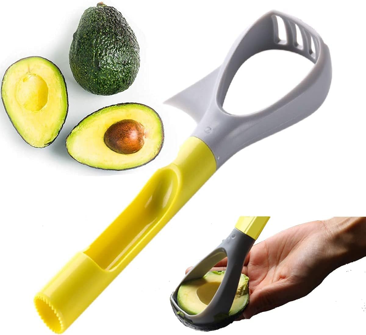 CHLD 5-in-1 Avocado Slicer, Fruit Splitter Safe and Easy to use Avocado Cutter, Fruit Cutter, Clever Cutter Avocado Masher Multifunctional Avocado Tool with Good Grips