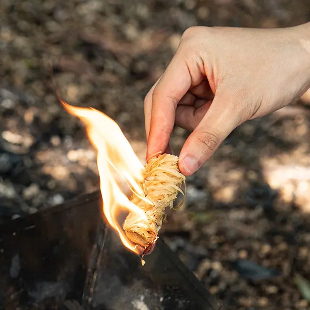 GrillX Braciere per accendifuoco 5 kg - Arricciacapelli ± 420 pezzi - Accendifuoco ecologico - Lana di legno - Barbecue e camino