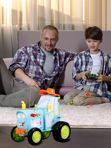 Miniatura 8 de Juguete de auto de salto loco, auto a control remoto 2023 con faros delanteros y música, auto RC de acrobacias rápidas, camiones RC de doble cara,