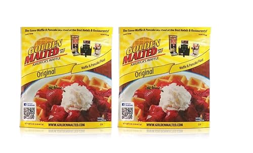 Carbon's Golden - Mezcla de harina para panqueques y waffles, original, 32 onzas, paquete de 2 con adhesivo Exit 28 Bargains