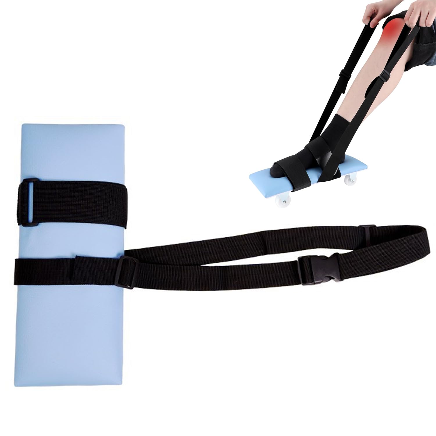 Mavdecll Knee Joint Rehabilitation Skateboard, Knee Replacement Recovery Aids, 360° Roating Wheels, Suitable for People with Stiff Joints and Unable To Flex Normally