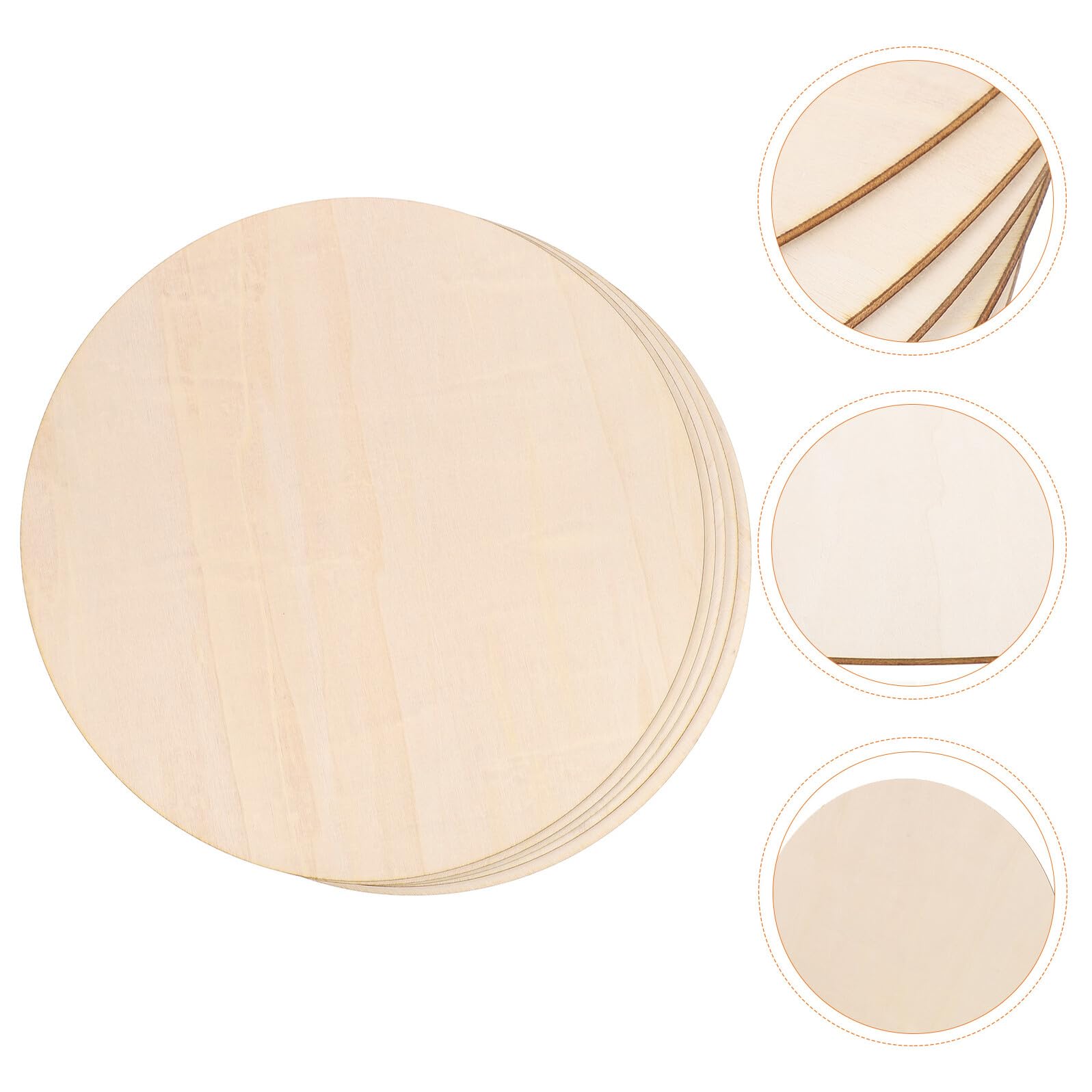 Mipcase 5pezzi Fette Di Legno Ronde Non Finite Ornamenti in Legno Grezzo Fai Da Te Per Pittura e Progetti Artigianali
