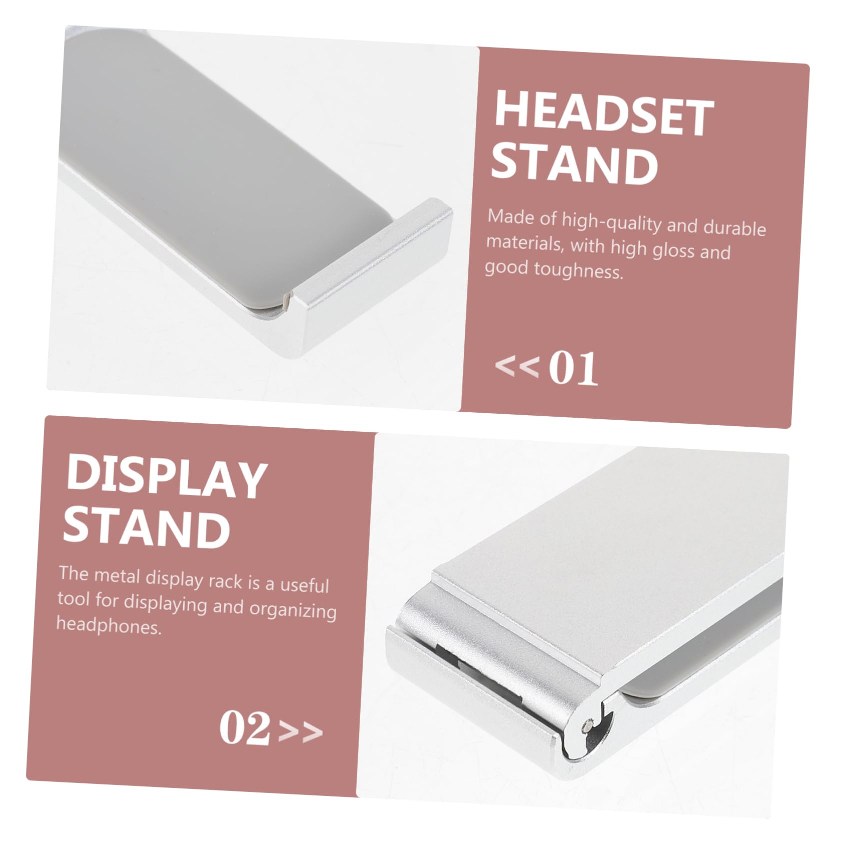 Angoily 4sets Supporto Per Cuffie Lega Di Alluminio Supporto Pratico Per Cuffie Da Gaming Facile Installazione e Design Compatto Di Capacità Di Carico