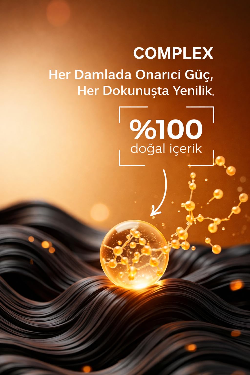 HC Care Complex Bitkisel Saç Bakım Yağı 200 ml – Pflanzenbasiertes Haarpflegeöl & Pflegekomplex, Saç Serumu ve Yağı, Für alle Haartypen, 200 ML Büyük Boy