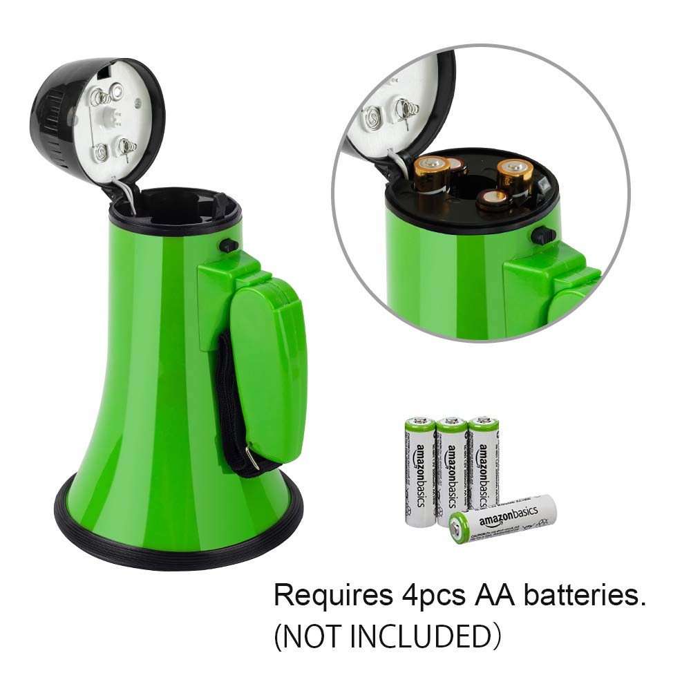 Megáfono Altavoz Megáfono Altavoz de 25 vatios Bocina de grabación for cualquier deporte al aire libre, fanáticos y entrenadores de porristas o for ejercicios de seguridad Micrófono (sin batería)