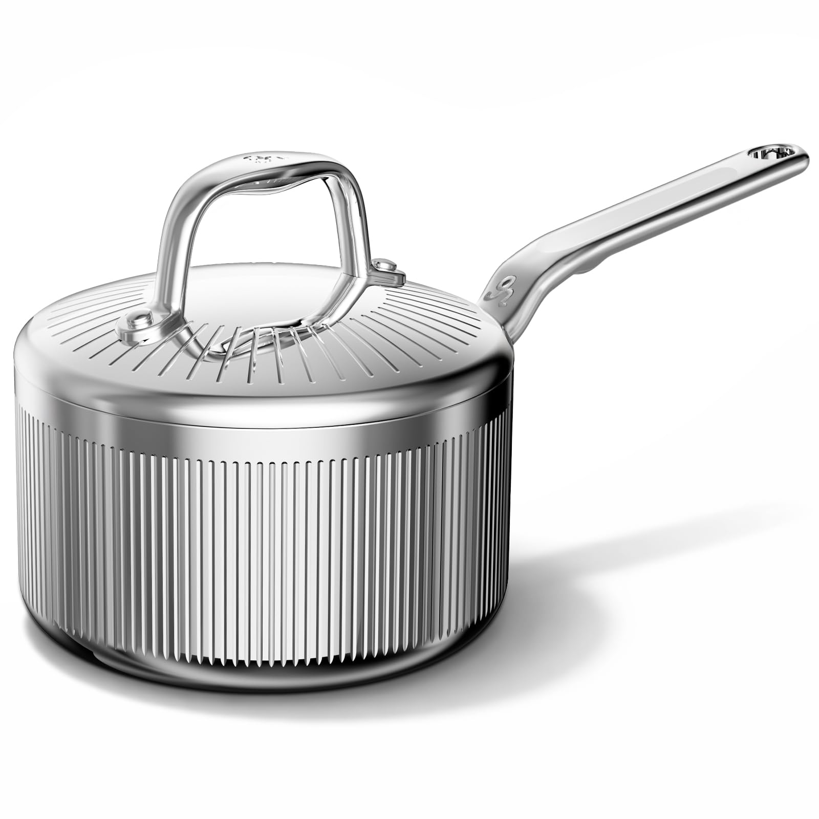 GLOBEHOME 2 Quart 5-Ply Saucepan
