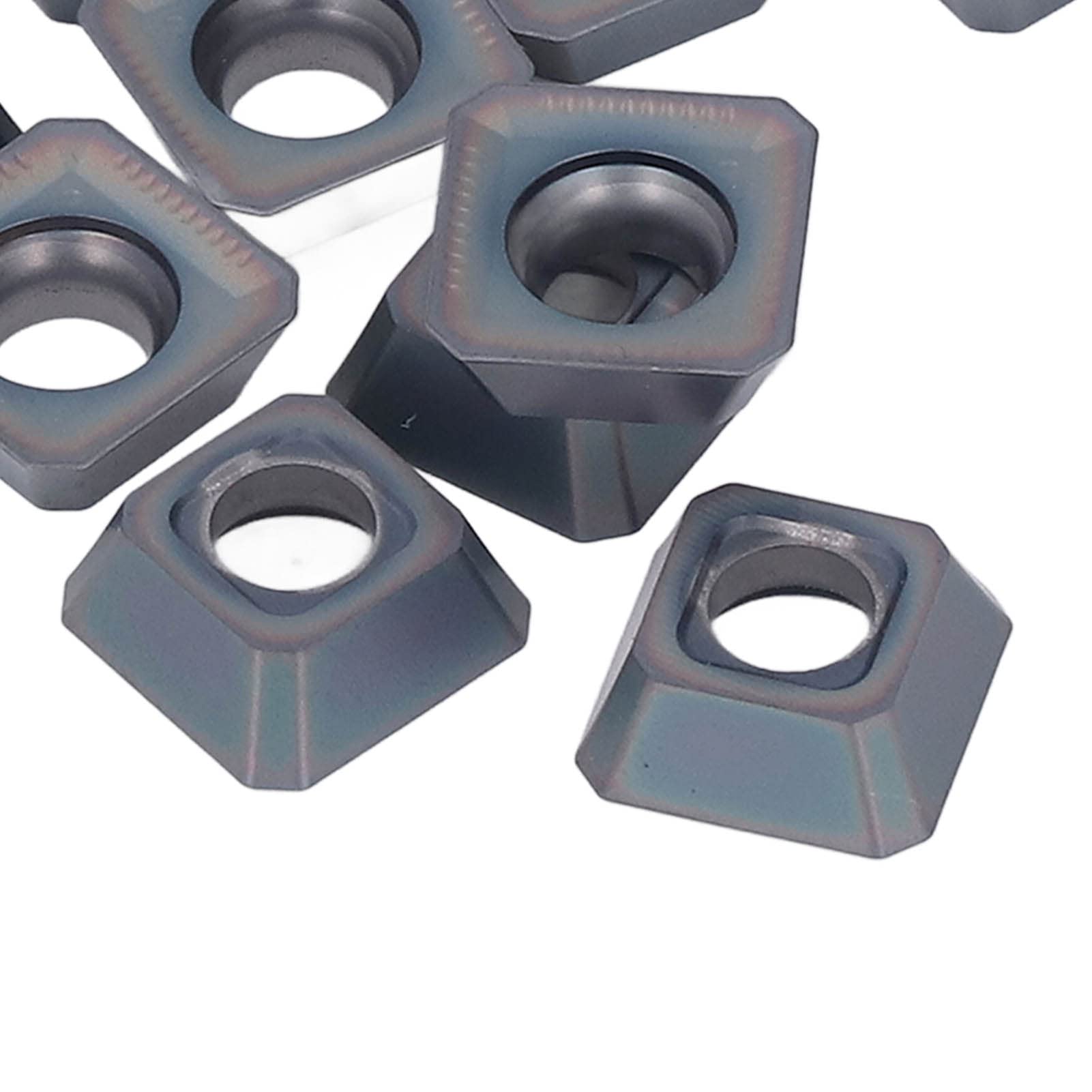 AMONIDA Płytki Węglikowe Trwałe Ostrza Tnące CNC do Frezarek, z powłoką do Stali Nierdzewnej, Aluminium, Miedzi i Innych, 10 szt.