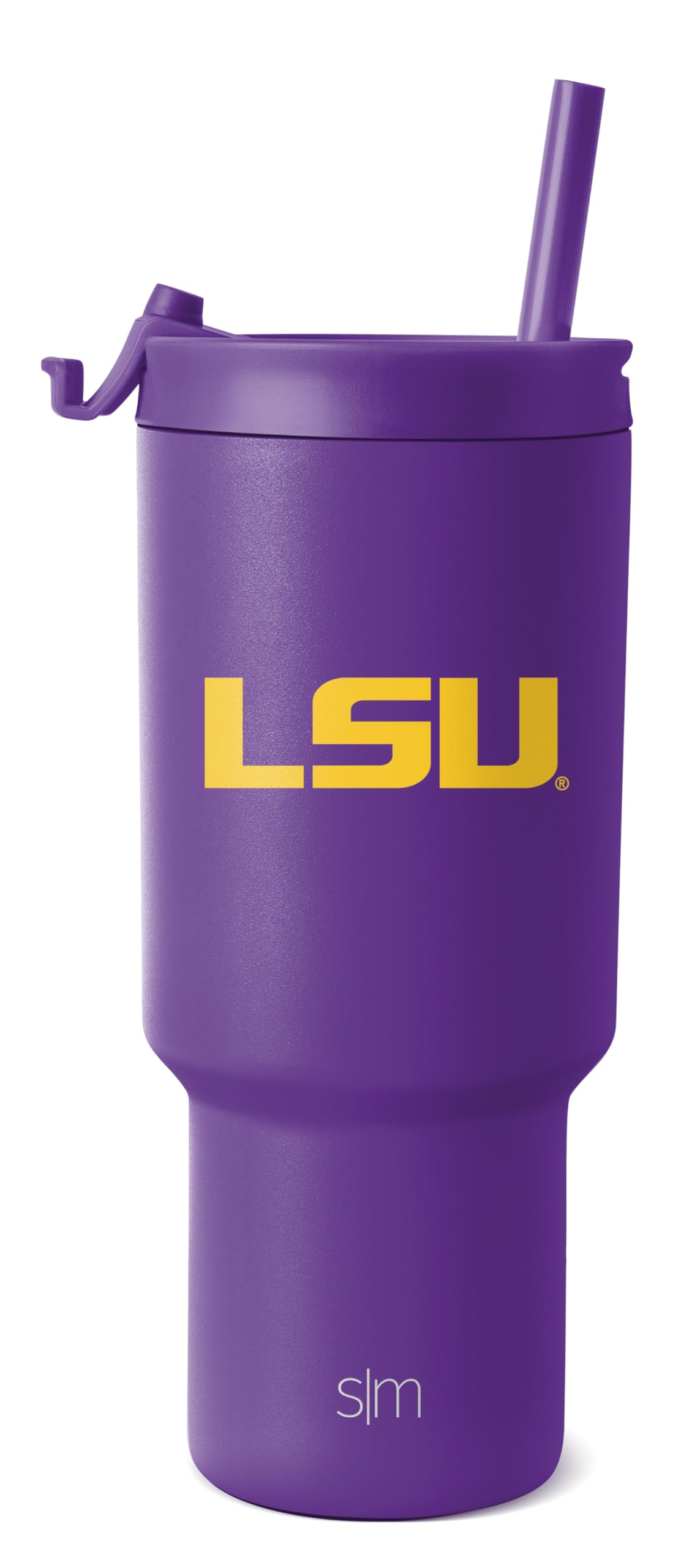 Simple Modern Officially Licensed Collegiate LSU Tigers 30 oz Tumbler with Flip Lid and Straws | Insulated Cup Stainless Steel | Gifts for Men Women | Trek Collection | Louisiana State University