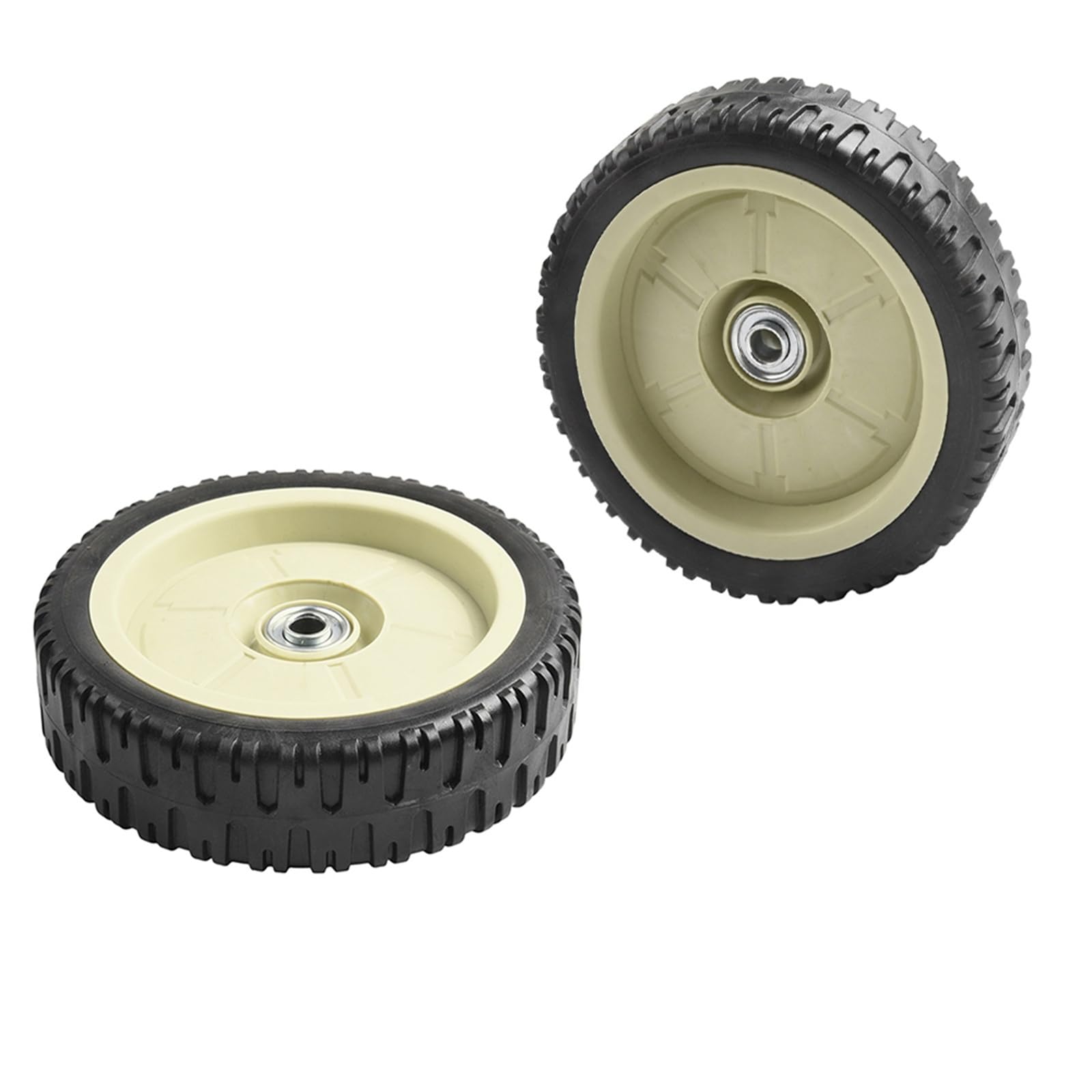 Genérico Compatible con Rueda Delantera de cortacésped de 8 Pulgadas. | 2 uds rueda de goma compatible con piezas de repuesto for cortacésped HRJ216