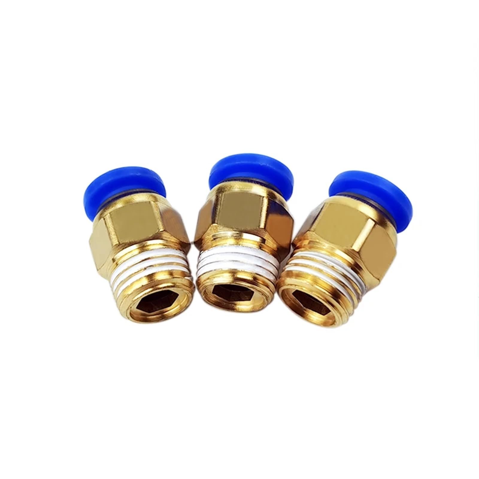 10 conectores neumáticos PC8-02 for tubo de 8 mm con rosca macho de 1/4".