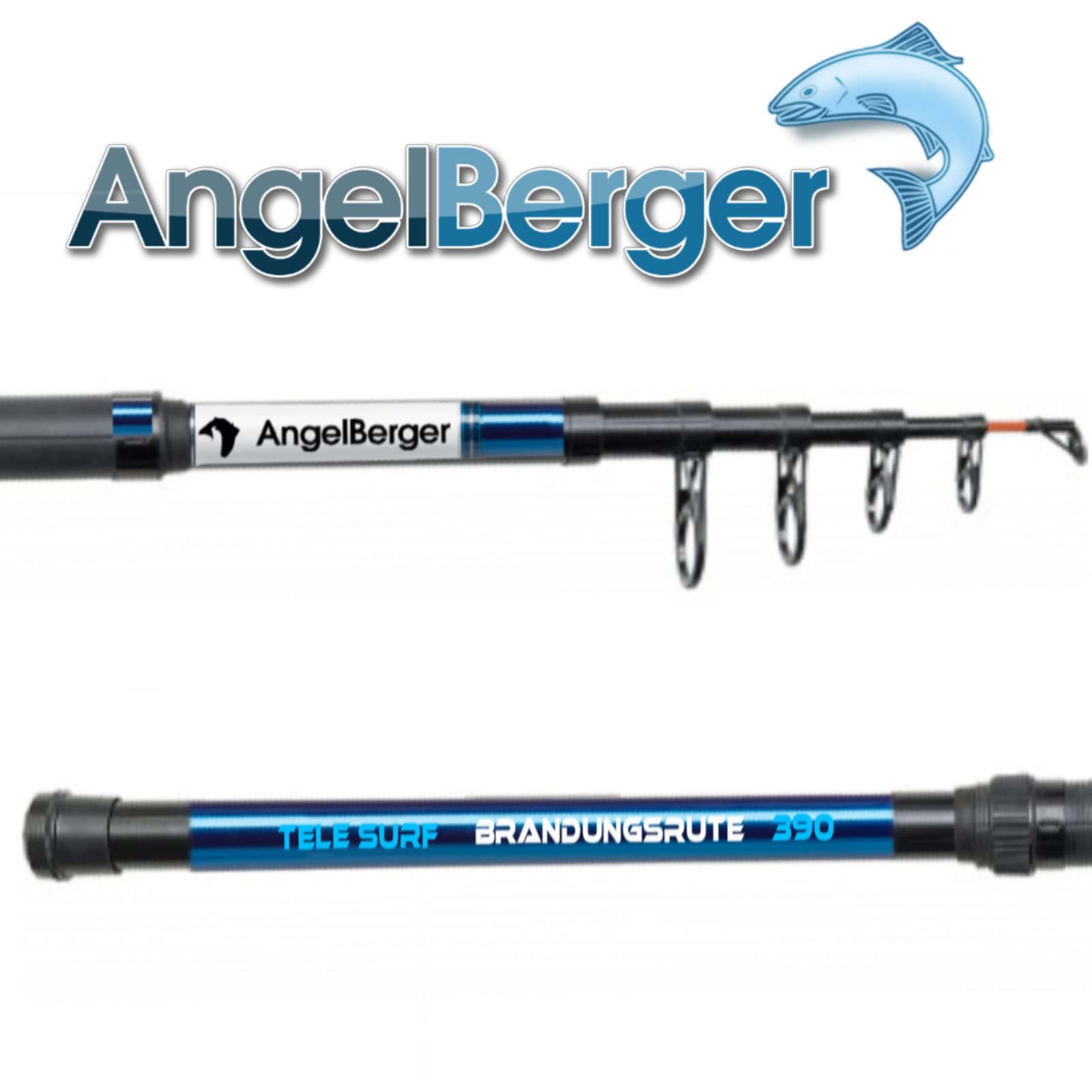Angel-Berger Tele Surf Brandungsrute 3,90m 100-250g Meeresrute Surfrute Meeresangel Brandungsangel Bootsruten