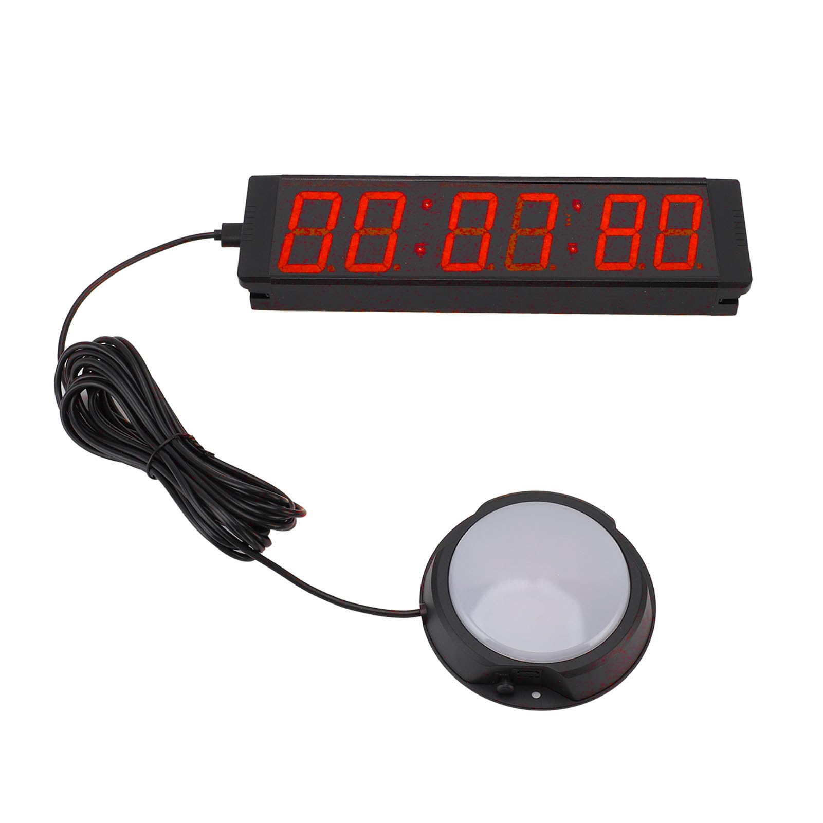 Temporizador de Gimnasio para Eventos de, 1,5 Pulgadas, 6 Dígitos, LED, Temporizador para Entrevistas, Exámenes, Estable y Preciso con Marco Aluminio Patentado, Pantalla Roja