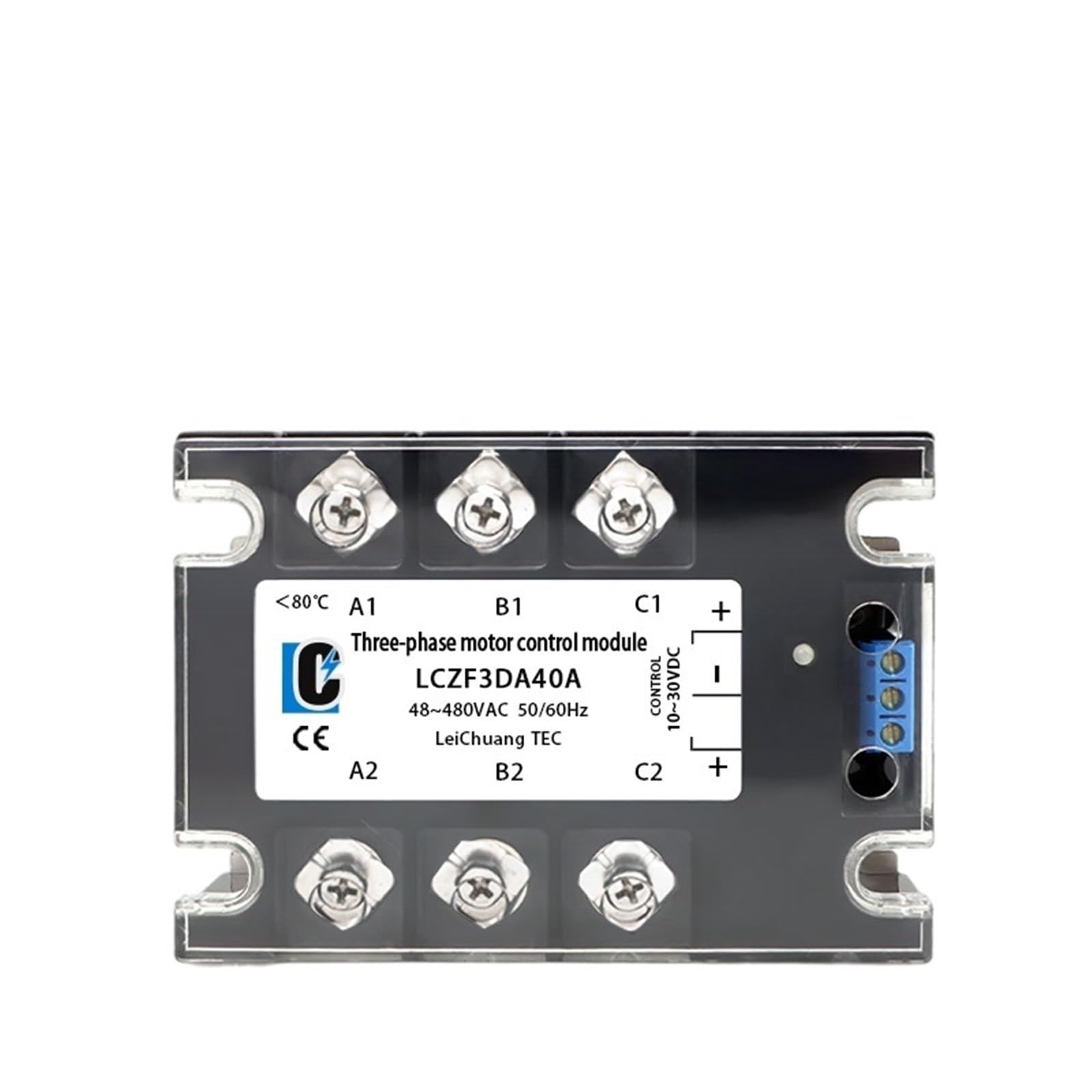 GVBAEPIEO Three -Phase Motor Control Module DC/AC LCZF3DA Solid State Relay 10A-80A 10-30VDC~40-480VAC(60A)