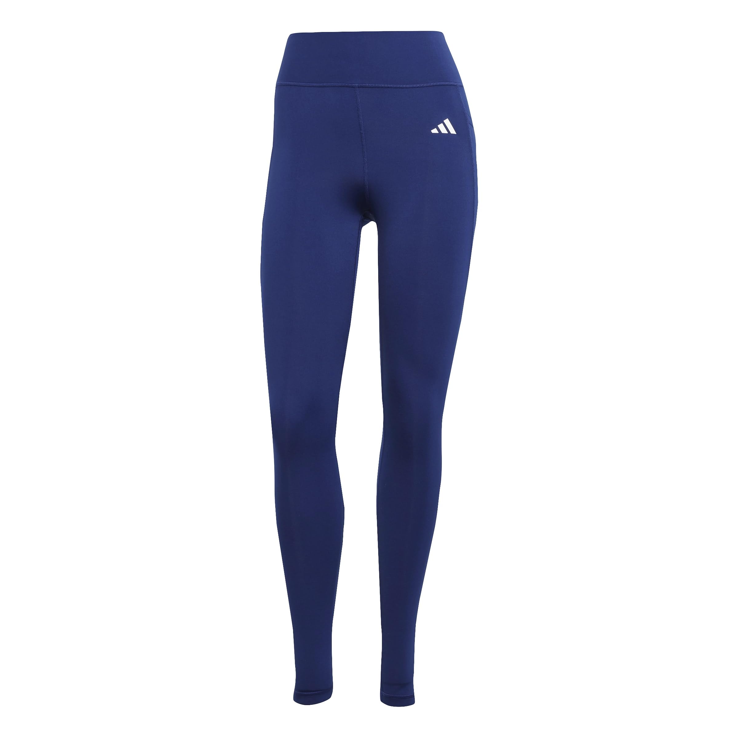 adidas Women's Optime Essentials Stash Pocket Full Length Leggings, Dark Blue/White, XS