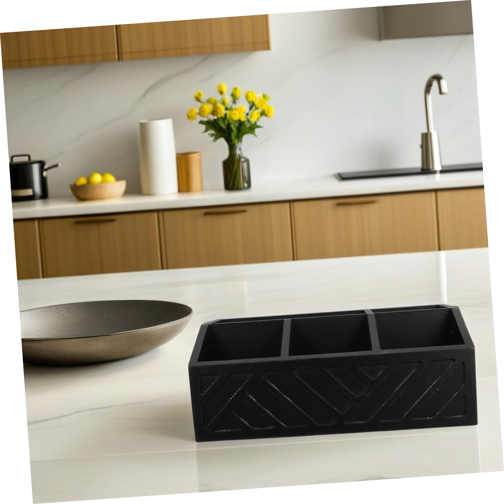 Caja De Madera Para Guardar Bolsitas De Té Organizador De Tazas Contenedor Para Casa Con Divisor Para Uso Cocina
