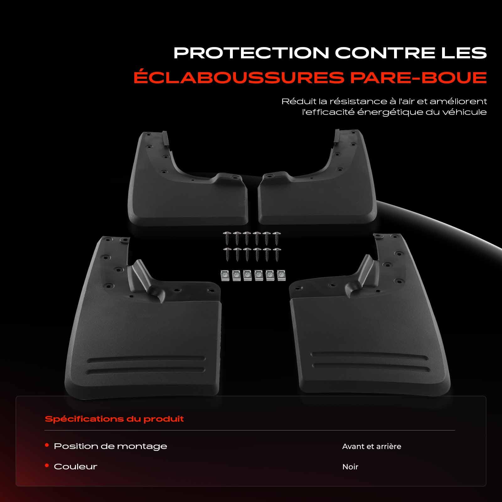 Frankberg 4x Bavettes de protection anti-éclaboussures pour voiture | Compatible avec: 2HB S1B S6B S7A S7B
