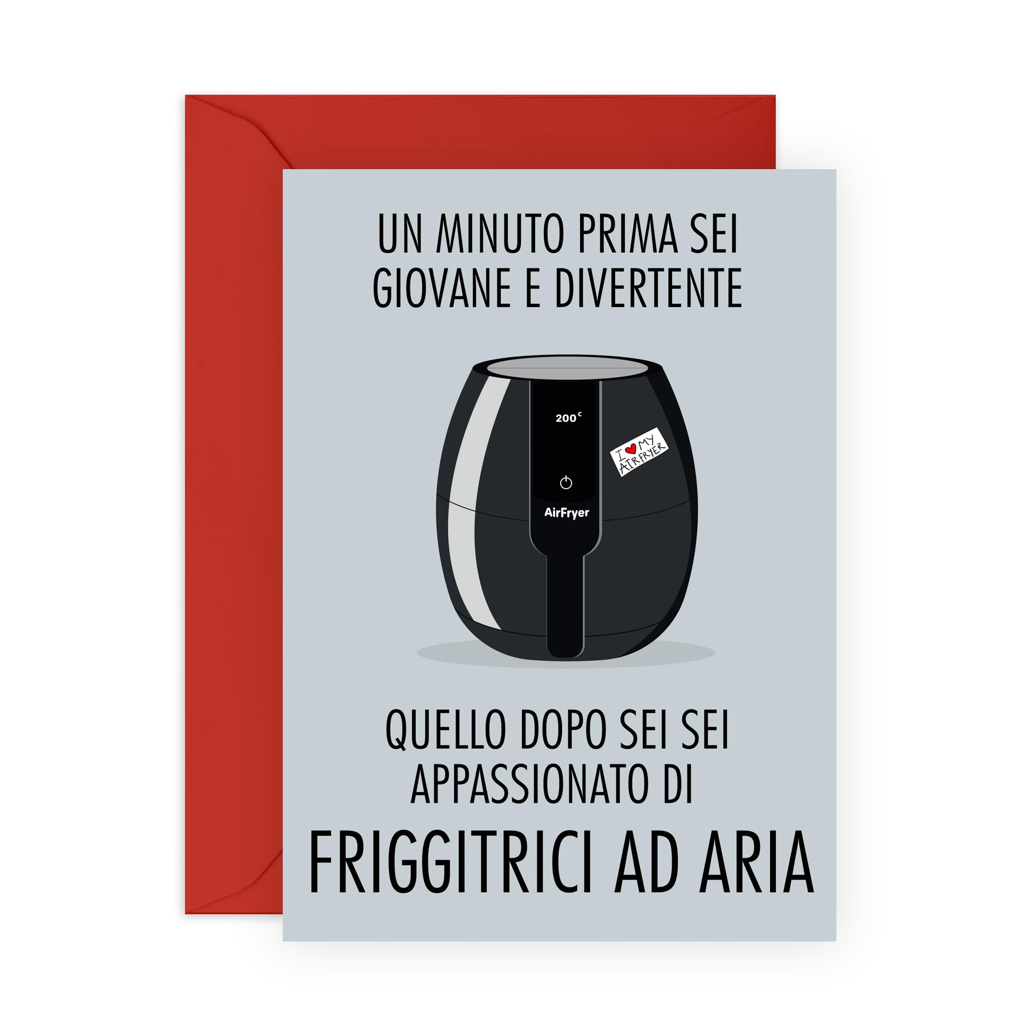 Biglietto Di Auguri Divertente Con Procione – Compleanno Per Uomo E Donna, Con Busta E Adesivi, Formato A6, Interno Bianco