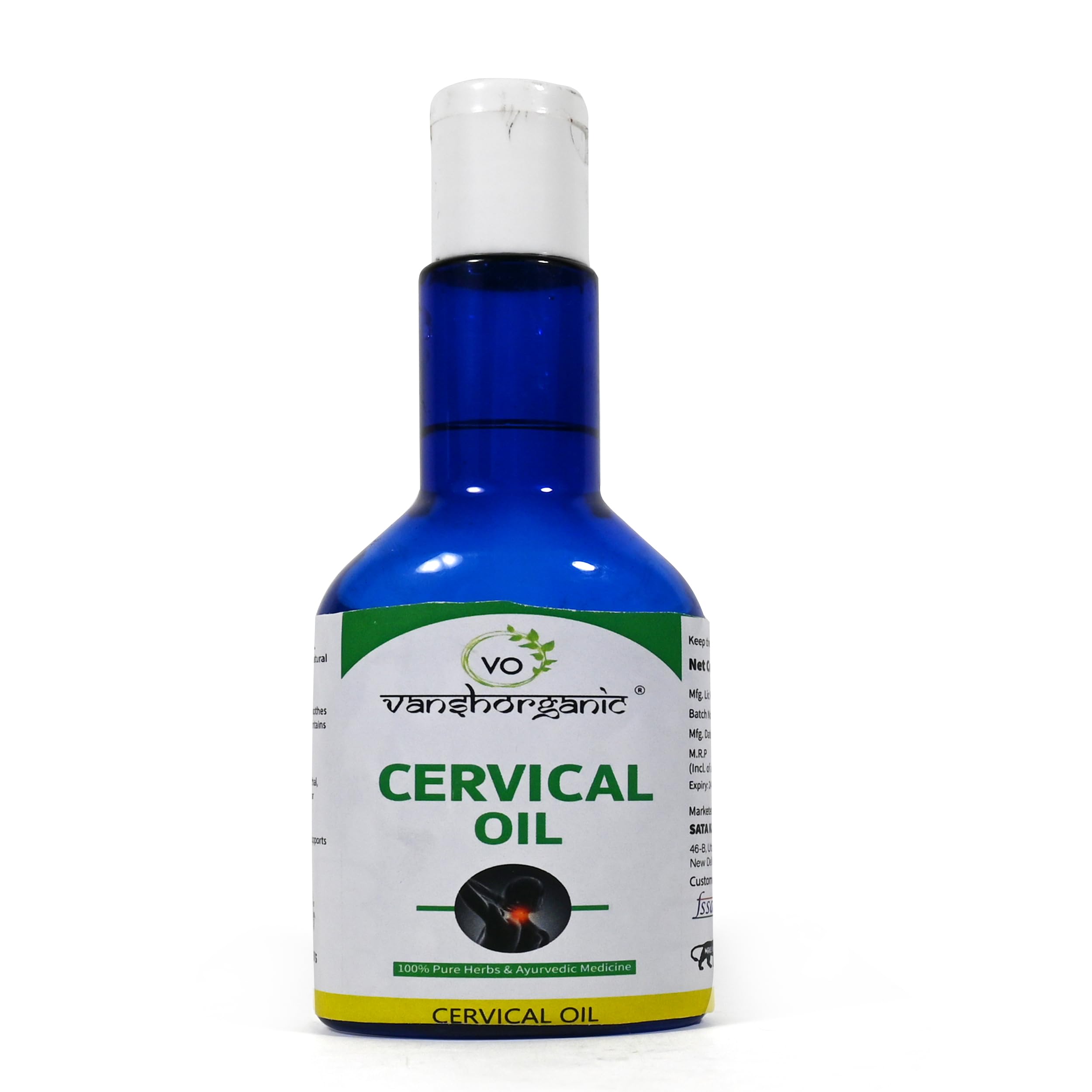 Vans Organic Ayurvedic Cervical Oil, 100ml, Relieves Muscle Pain, Backache, Stiff Neck, Quick Relief