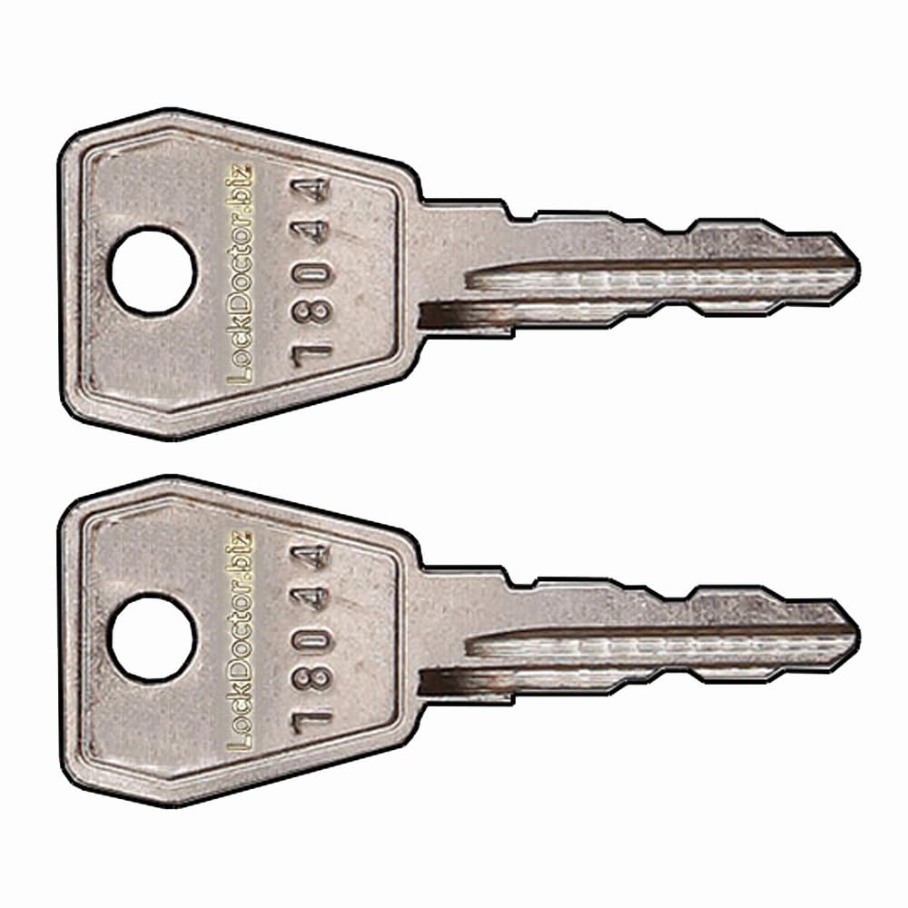 Lockdoctor.biz Silver Pair Of Replacement L&F Office Furniture Keys (Range 18001-19000) | 18 Series Key | Desks, Cupboards, Pedestals, Filing Cabinets, Tambour Units & More | Key Number Required | 2 Keys Supplied