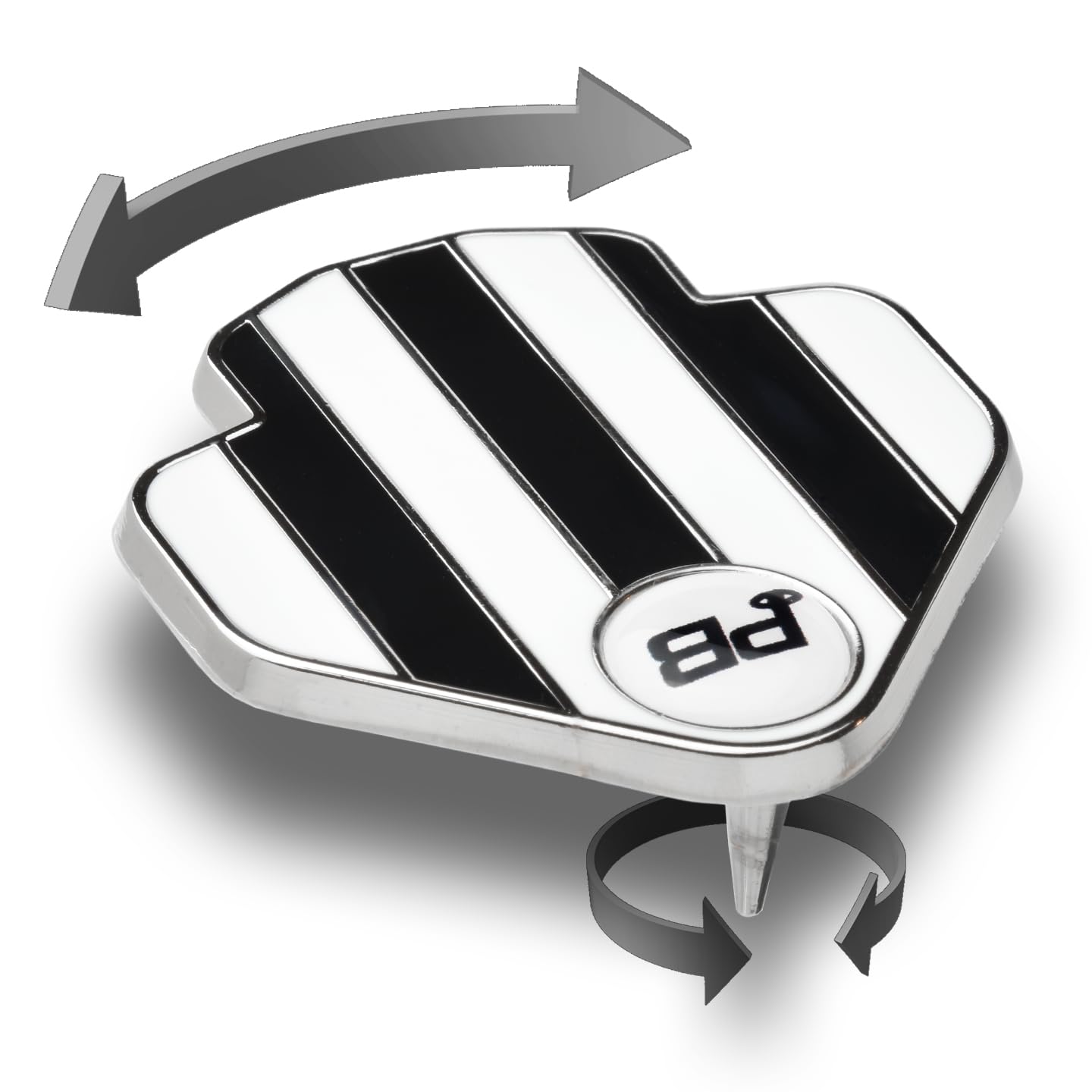 PuttBANDIT Alignment Golf Ball Marker (BLACK) – Golf Ball Alignment Aid for More Accurate Putt Targeting and Ball Alignment – Metal Construction – Rules Conformant– Adjustable while Ball is Marked