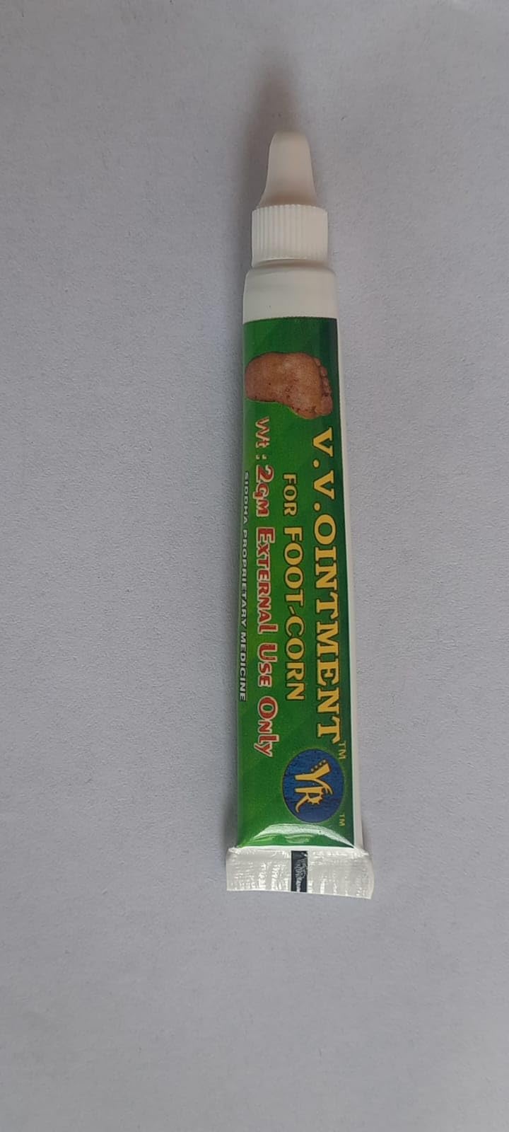 V.V. Oinment Vanga Vennai For Foot-Corn Remedies (2 G) Footcorn Remover Prducts Callus Remover - Green